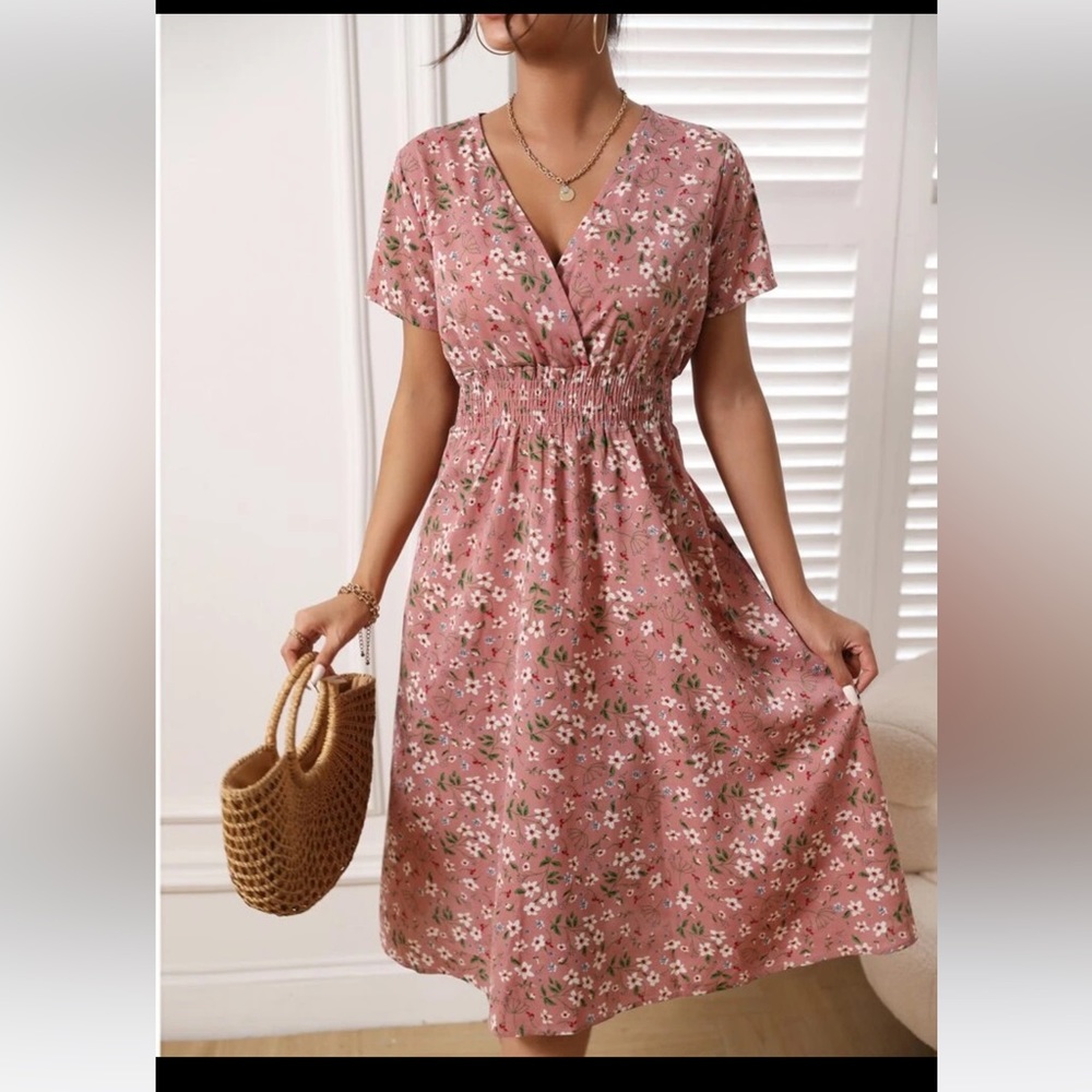 Shein V neck dress